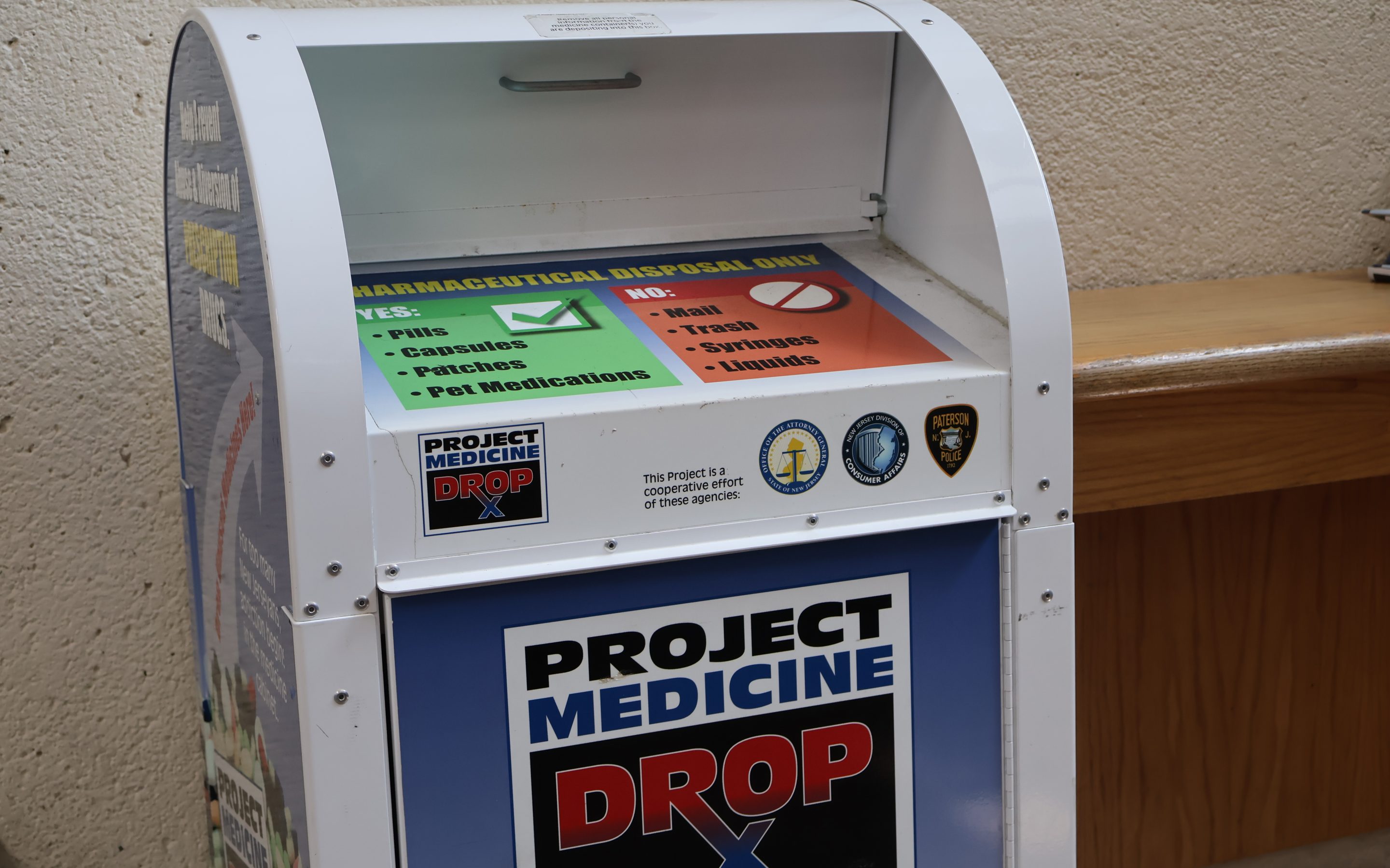 Paterson Police Department Reminds Residents About Year Round “Project Medicine Drop” Mailbox Ahead of National Prescription Drug Take Back Day